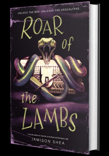 Placeholder cover art for Roar of the Lambs by Jamison Shea, featuring an eye inside a sun with the words 'cover to be revealed'.